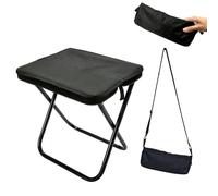 C hello cloud Tabouret de camping pliable en aluminium 7075 - Style sac à dos - Tabouret léger pliable pour la randonnée, la pêche et l'extérieur - 28 x 28 x 22 cm - Noir