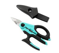C.JET TOOL Ciseaux d'électricien, 170 mm, en acier inoxydable, design multi-grip en aluminium, câble souple en cuivre