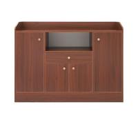 C-Juzarl Buffet, armoire de cuisine, armoire de rangement, armoire à café de ferme, armoire multi-usages, pour salon, cuisine, chambre à coucher, 30 x 110 x 80 cm, marron rouge