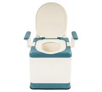 C-Juzarl Chaise de chevet - Toilette de sécurité portable - Capacité de charge de 150 kg - Chaise percée pour toilettes - Pliable - Avec siège - Pour camping - Vert