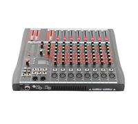 C-Juzarl Console de mixage 8 canaux audio stéréo audio console de mixage Bluetooth USB enregistrement lecture ordinateur alimentation fantôme audio numérique amplificateur