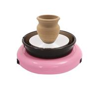 C-Juzarl Mini tour de poterie électrique - 180 tr/min - 15 cm - En céramique - Avec outils de poterie pour adultes, débutant à la poterie, studio de poterie (rose)