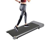 C-Juzarl Tapis de course de 1 à 6 km/h pour la maison, tapis de marche pour adolescents/adultes de 1,8 m, affichage LED, charge maximale : 100 kg, machine de marche pour la maison/le bureau (argenté)