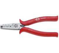 C.K Tools Pince à sertir 430005 – pour embouts de câble 0,25 à 2,5 mm² – 145 mm
