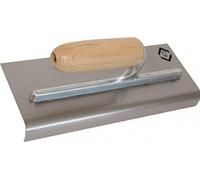 C.K. 5274 Truelle de bordure Acier carbone Poignée en bois 280 x 115 mm, Argent / Marron