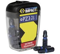 C.K Blue Steel T4560 PZ3D15 Embout cruciforme 15 pièces vis Pozidriv