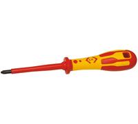 C.K Dextro T49142-2 VDE Tournevis cruciforme PH 2 Longueur de la lame: 100 mm DIN ISO 8764, DIN EN 60900