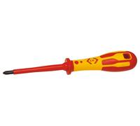 C.K Dextro T49142-2 VDE Tournevis cruciforme PH 2 Longueur de la lame: 100 mm DIN ISO 8764, DIN EN 60900