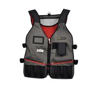 C.K Magma Gilet Porte Outils de Technicien avec 14 Poches, Bande Reflechissant, Porte Metre Ruban, Poche a Couteau, Gilet de Travail, Outil Electricien, Gilets de Sécurité, Veste Chantier MA2729