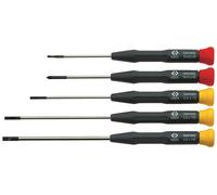 C.K pour l'électronique et la mécanique de précision Jeu de tournevis 5 pièces vis à fente, cruciforme Phillips