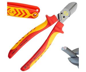 C.K RedLine 2025 Edition VDE CombiCutter 1 MAX, coupe-câble électrique allemand, coupe-vis, cisaillement pour cordon de serrage, pour électricien, cisaille latérale, CK Tools T39081A 180