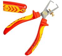 C.K Redline - Pince à dénuder VDE édition 2025, 160 mm, 1000 V isolée, pince à dénuder pour électricien, pince à dénuder pour câbles isolés, pour électricien, CK Tools T39074A