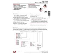 C & K Switches 1103M2S3AQE2 Slide Switch 1000 Series Interrupteur à glissière 120 V/AC, 28 V/DC 6 A 1 x On/Off/On 1 pc(s) Bulk