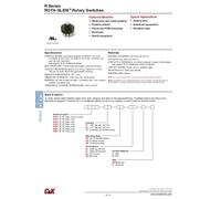 C & K Switches R20407RR03Q Rotary-Switch R Series Commutateur rotatif 125 V/AC, 125 V/DC 5 A Positio