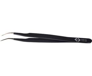 C.K T2361D antistatique (ESD) Pince brucelle ESD 7a SA-ESD pointue, courbée, fine 120 mm
