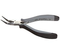 C.K T3769D 150 Pince à becs demi-ronds ESD 165 mm Coudée à mâchoires striées