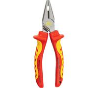 C.K Redline 2025 VDE Edition Pince et cutter 160 mm, 1000 V isolée électrique à bec plat et coupe-fil, électricien, ingénieur, cisaille à bec, CK Tools T39072A 160