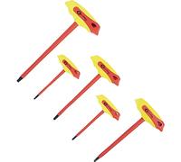 C.K Tools Jeu de Clés Allen Isolées VDE à Poignée en T, 5 Pièces, Acier S2 | Tailles 3 à 6 mm, test individuel à 10 000 V, travail sûr jusqu’à 1 000 V, prises ergonomiques, trous intégrés de suspension
