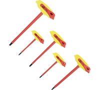 C.K Tools Jeu de Clés Allen Isolées VDE à Poignée en T, 5 Pièces, Acier S2 | Tailles 3 à 6 mm, test individuel à 10 000 V, travail sûr jusqu’à 1 000 V, prises ergonomiques, trous intégrés de suspension