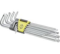 C.K T4440M Jeu de clés mâles coudées 1.5 mm, 2 mm, 2.5 mm, 3 mm, 4 mm, 5 mm, 6 mm, 8 mm, 10 mm 9 pièces