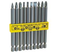 C.K T4525 Jeu d'embouts 10 pièces vis à fente, cruciforme Phillips, vis Pozidriv, 6 pans intérieurs (TX)