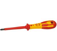 C.K T49143-0 VDE Tournevis cruciforme PZ 0 Longueur de la lame: 60 mm DIN ISO 8764, DIN EN 60900