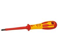 C.K T49143-2 VDE Tournevis cruciforme PZ 2 Longueur de la lame: 100 mm DIN ISO 8764, DIN EN 60900