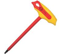 C.K Tools llen Isolée VDE à Poignée en T, 3 mm x 100 mm, Acier S2 | Testée individuellement à 10 000 V, travail jusqu’à 1 000 V, lame trempée et durcie, prise ergonomique, trou de suspension