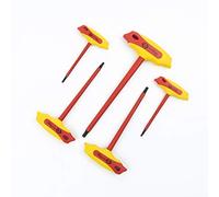 C.K Tools Jeu de 5 Clés Six Pans Mâles Isolées Poignée en T Certifiées VDE 1000V en Acier Alliage S2 pour Installations sur Tableaux et Coffrets Électriques et Maintenance Professionnelle CK T4422 SET