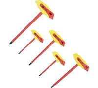 C.K Tools Jeu de Clés Allen Isolées VDE à Poignée en T, 5 Pièces, Acier S2 | Tailles 3 à 6 mm, test individuel à 10 000 V, travail sûr jusqu’à 1 000 V, prises ergonomiques, trous intégrés de suspension