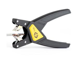 C.K Tools Pince à Dénuder Automatique pour Câbles Plats PVC, Retire Gaine et Isolation, 0,75 à 2,5 mm², Largeur Max 12 mm, Lames Interchangeables, Installations Électriques, Second Œuvre Pro, CK T1260