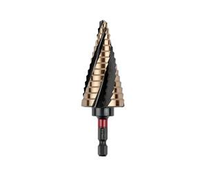 C.K Tools Vorteck Foret Étagé HSS Cobalt 6-32mm, Acier Rapide 5% Cobalt, Emmanchement Hexagonal Quick-Lock, Pour Inox, Laiton et Tôle, Perçage Ébavurage, Armoires Électriques, Coffrets Pro, T3016 6-32