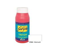 KREUL 17033 - Solo Goya Triton Peinture acrylique Blanc (Mischweiß) Flacon de 750 ml Séchage rapide avec un aspect mat Qualité étude Peinture à base d’eau polyvalente, opaque et économique