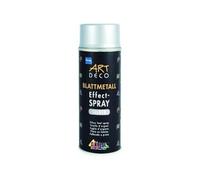 Kreul 994401 - Effet métal en feuille, argent, 400 ml, laque combinée nitro à séchage rapide avec aspect similaire au métal en feuille