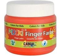 KREUL 28103 - Mucki peinture au doigt pour tissu, 150 ml en rouge, sans paraben, sans gluten, sans lactose et végétalienne, optimale pour l'application avec les doigts et les mains
