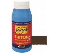 Kreul 17311 - Solo Goya Triton S Peinture Acrylique Brun Havane, Flacon de 750 ML, séchage Rapide avec Effet Brillant, Peinture à Base d'eau, qualité Studio, Bon Pouvoir Couvrant et Bon rendement