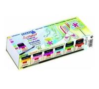 C. Kreul Peinture pour tissus clairs Javana 90599 – Set 6x20 ml + pinceau, couleurs brillantes