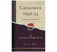 C., L: Catalogue 1932-33