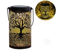 C Lampe solaire exterieur suspendue 12x20cm IPX55 étanche 10000h lumiere solaire exterieur pour jardin lanterne solaire exterieur