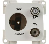 C-Line Presto Inprojal CBE 12 Volt Prise Sat TV Caravane Camping-car blanc