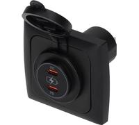 C-Line Presto Inprojal CBE double prise USB-C 12/24 Volts + cadre camping-car 36W noir