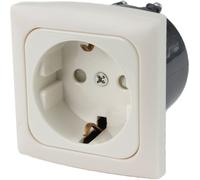 C-Line Presto Inprojal CBE prise Schuko + cadre de recouvrement + isodose 220 / 230 Volt blanc