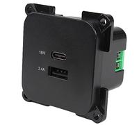 C-Line Presto Inprojal CBE - Prise USB A et C, 12/24 Volt, pour camping-car, caravane, couleur: Noir