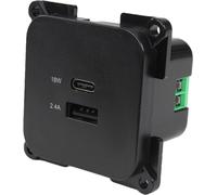 C-Line Presto Inprojal CBE Prise USB A et C 12 / 24 Volts Camping-car noir
