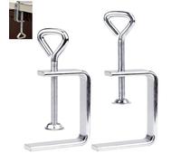 C Lot de 2 Pinces de Support en, Pince C Pour Menuiserie, Pince en C, Petite Pince à vis Argentée, Petite Pince à Vis, Torsion à La Main Pince de Fixation, pour Gabarit de Travail du Bois