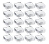 C Lot de 20 cubes carrés en acrylique poli 50 x 50 x 15 mm Idéal pour les supports de bagues et projets d'artisanat