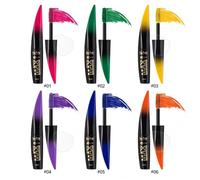 C Mascara Coloré 6 Couleurs Mascara Waterproof Longue Tenue Mascara Imperméable Durable Fibre Soie 4d Maquillage Yeux Pour Halloween Multicolore