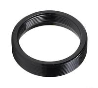 C-Mount Bague adaptateur en aluminium C vers C Bague intermédiaire pour télescope, caméra d'astronomie, caméras de surveillance CCTV, 9 mm d'épaisseur, noir (blanc)
