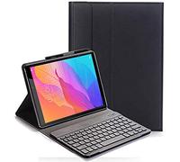 C/N Clavier étui pour Lenovo Tab M10 FHD Rel, AZERTY Slim PU Housse Détachable Wireless Clavier Keyboard sans Fil Coque pourLenovo Tab M10 FHD Rel TB-X605FC/X605LC, Noir