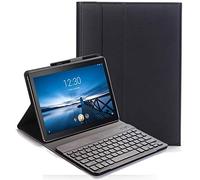 C/N Clavier étui pour Lenovo Tab P10, QWERTY Slim PU Housse Détachable Wireless Clavier Keyboard sans Fil Coque pour Lenovo Tab P10 TB-X705F 10.1 Pouce, Noir